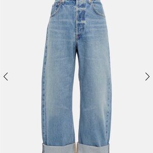 High-Waist Light Wash Wide Leg Jeans